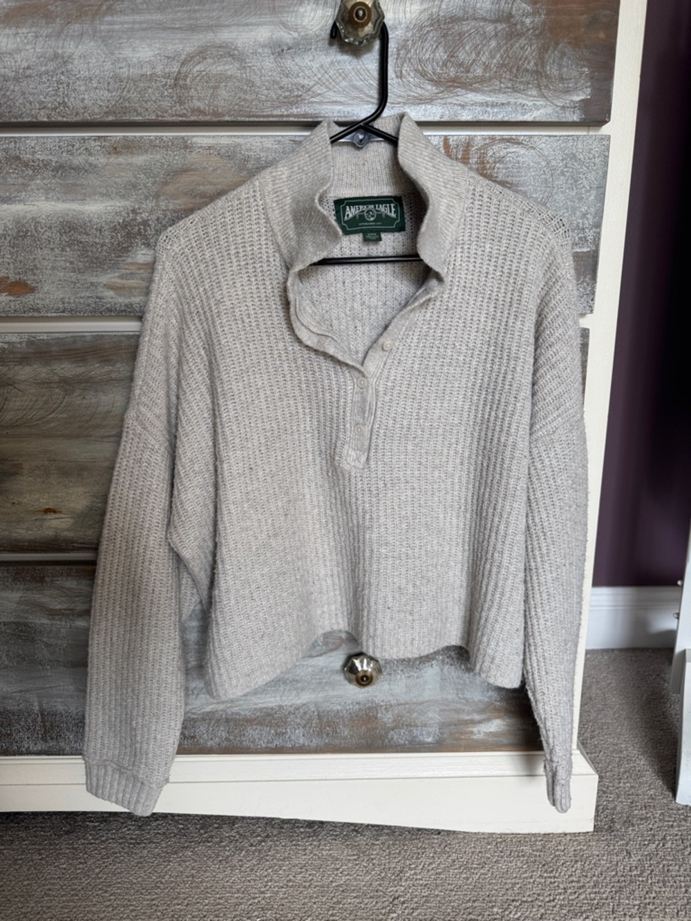 AE Zip-Up Knit Pullover
